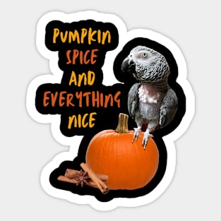 Einstein Parrot / Pumpkin Spice and Everything Nice Sticker